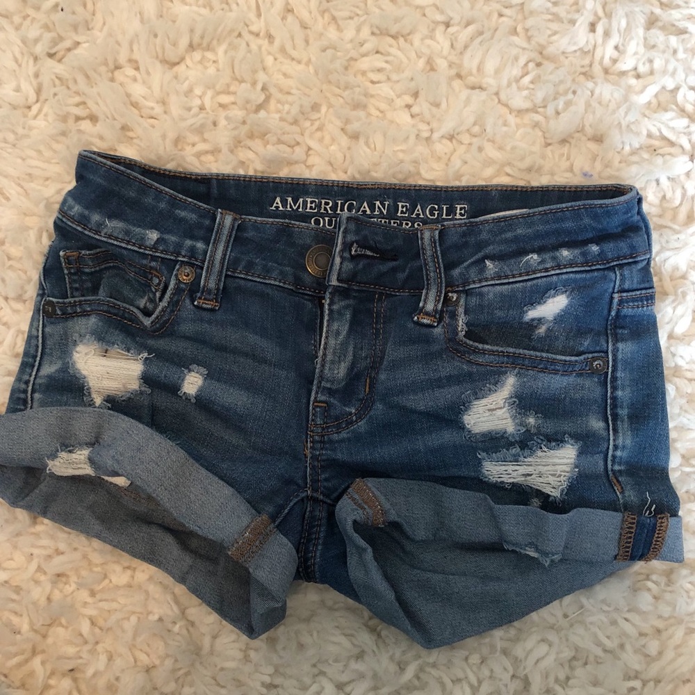 American Eagle Shortie Jean Shorts Size 0